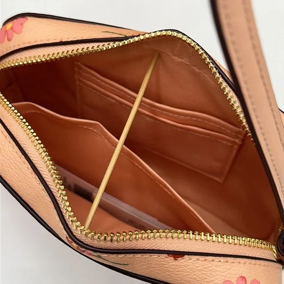 Coach Mini Camera Bag With Mystical Floral Print in Faded Blush Multi (C8699) - Picture 12 of 13